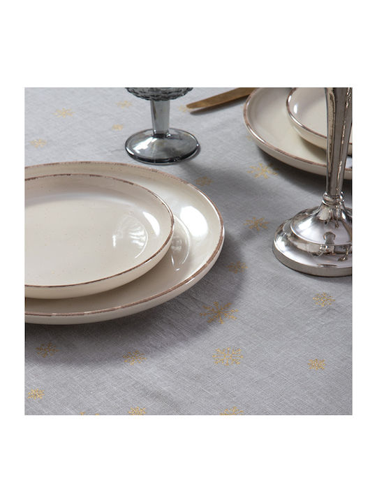 Nef-Nef Homeware Weihnachtlich Tischtuch Stoff Gray L150xB150cm.