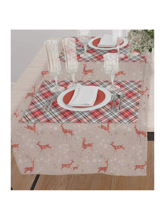 Borea Glory Christmas Fabric Tablecloth Ornament L180xW50cm