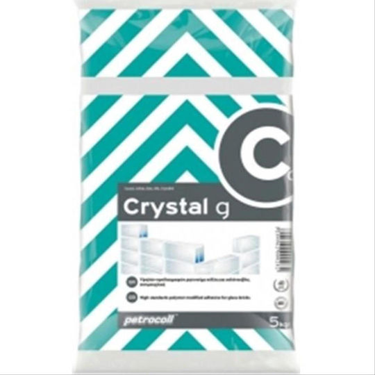 Petrocoll Crystal G Glass Block Adhesive White 5kg