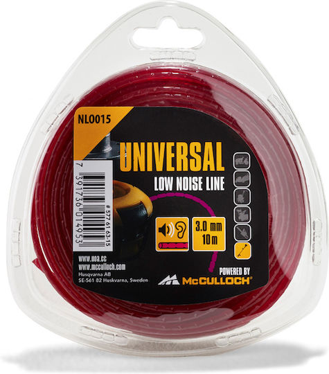 McCulloch Nylon 3.0mm x 10m geräuscharm - NLO015 Mähfaden Länge 10m und Dicke 3mm