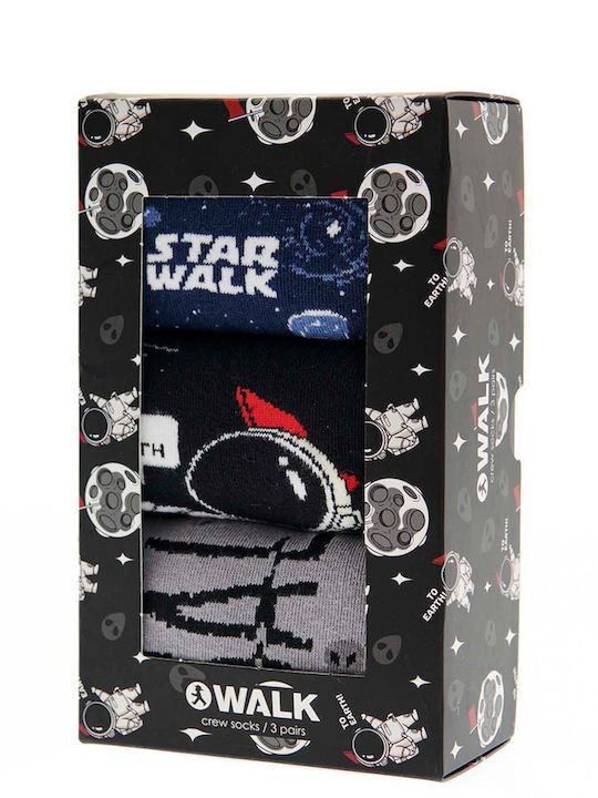 Walk Παιδικές Κάλτσες Galaxy Gift Box Πολύχρωμες 3 Ζευγάρια