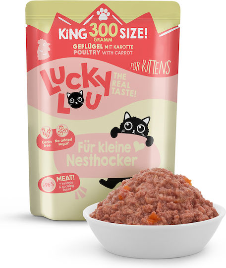 Lucky Lou Lifestage Υγρή Τροφή για Ανήλικες Γάτες σε Φακελάκι με Πουλερικά χωρίς Σιτηρά 300gr