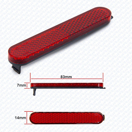 Ewheels Reflektor Für Elektro-Roller Xiaomi In Roter Farbe 79143