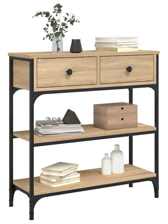 Console Table Wood & Metal Sonoma Oak L72.5xW25xH75cm