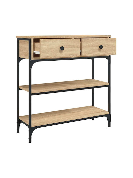 Console Table Wood & Metal Sonoma Oak L72.5xW25xH75cm