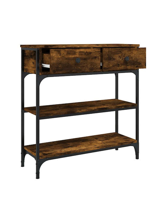 Console Table Wood & Metal Smoky Oak L72.5xW25xH75cm