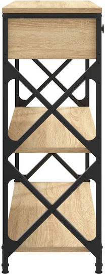 Console Table Wood & Metal Sonoma Oak L75xW28xH75cm