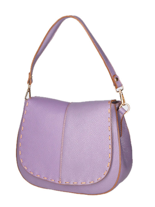 Leather Bags Din piele Geantă de damă De umăr Violet