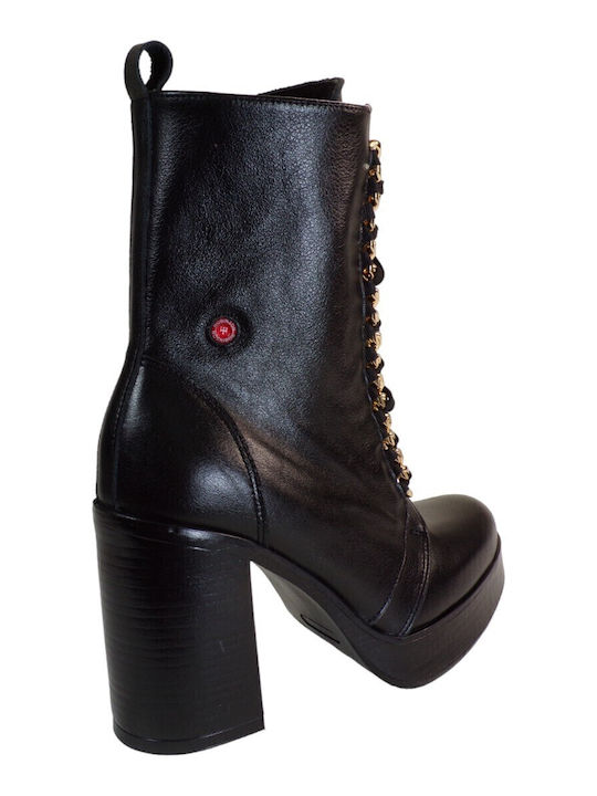 Leder Stiefeletten Damen BlackGold