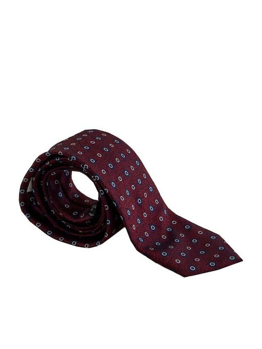 Makis Tselios Fashion Herren Krawatte Gedruckt in Burgundisch Farbe