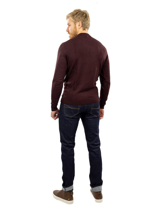 Ascot Sport Herren Langarm-Pullover Bordeaux