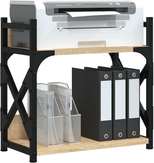 Table Stand Printer Base 2 Levels Sonoma Oak 40x20x40 833991