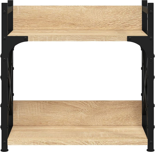 Table Stand Printer Base 2 Levels Sonoma Oak 40x20x40 833991
