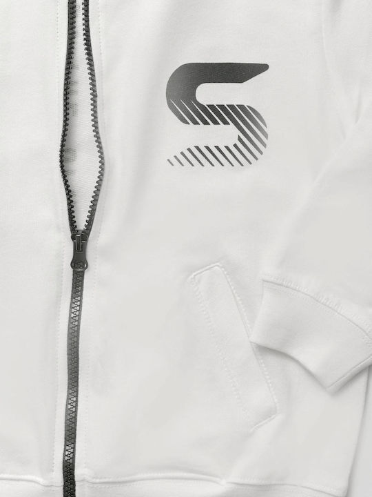 Sprint Cardigan pentru copii din material frotirat White