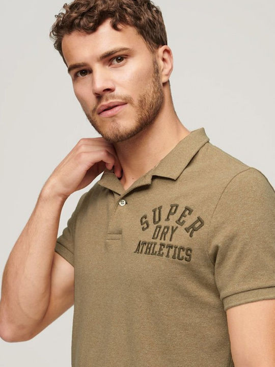 Superdry 'vintage Superstate Men's Short Sleeve Blouse Polo Beige