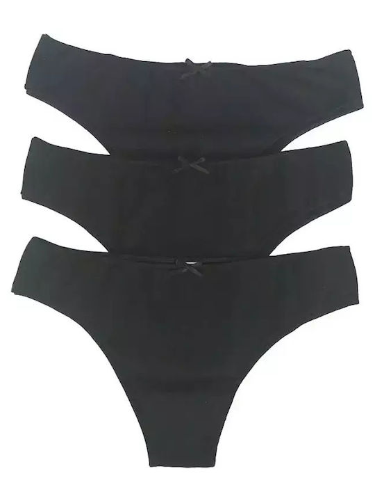 Βαμβακερά Femei Brazilia 3Pack Black