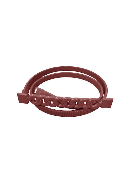 Elastic Women's Belt Brown