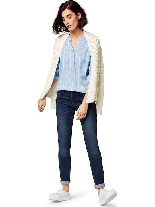 Damen Hemd Blue Gestreift