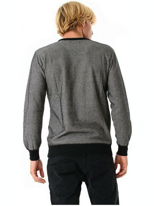 Bellissimo Men's Long Sleeve Sweater Black/Grey