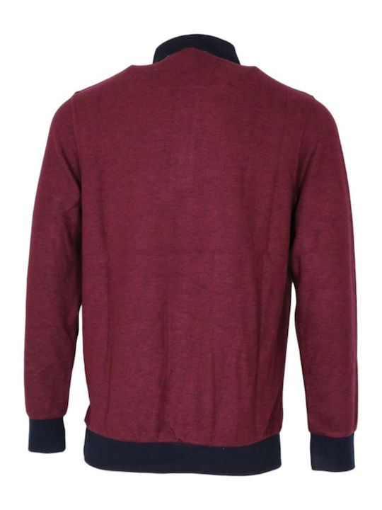 New York Tailors Men's Long Sleeve Blouse Polo BORDO