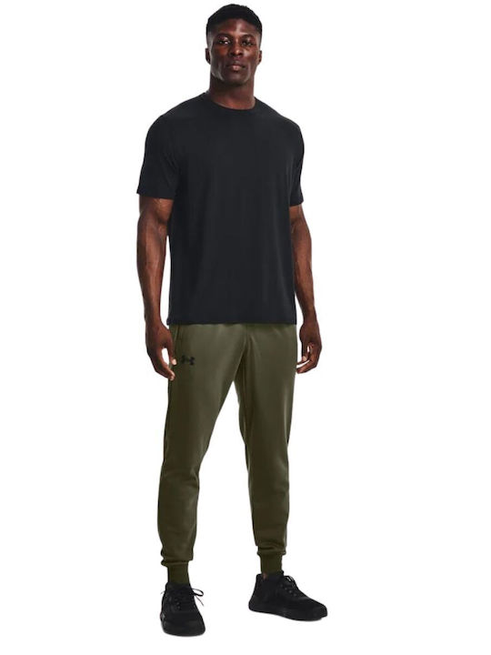 Sweatpants Glossy with Elastic Khaki