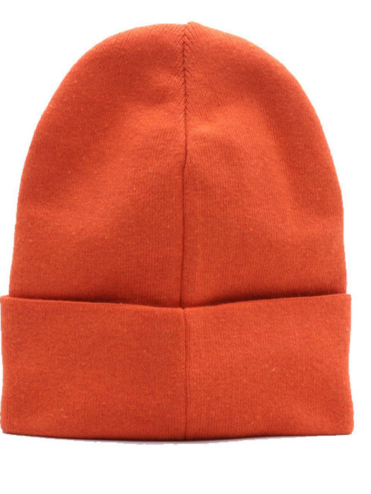 Franklin & Marshall Beanie Unisex Beanie Knitted in Orange color