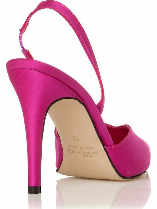 Sante Synthetic Leather Fuchsia High Heels