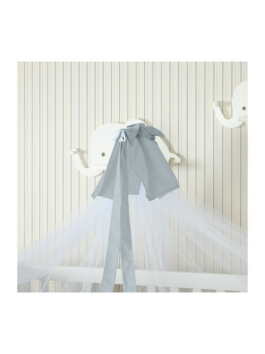 Baby Oliver Cotton Baby Crib Mosquito Net Gray