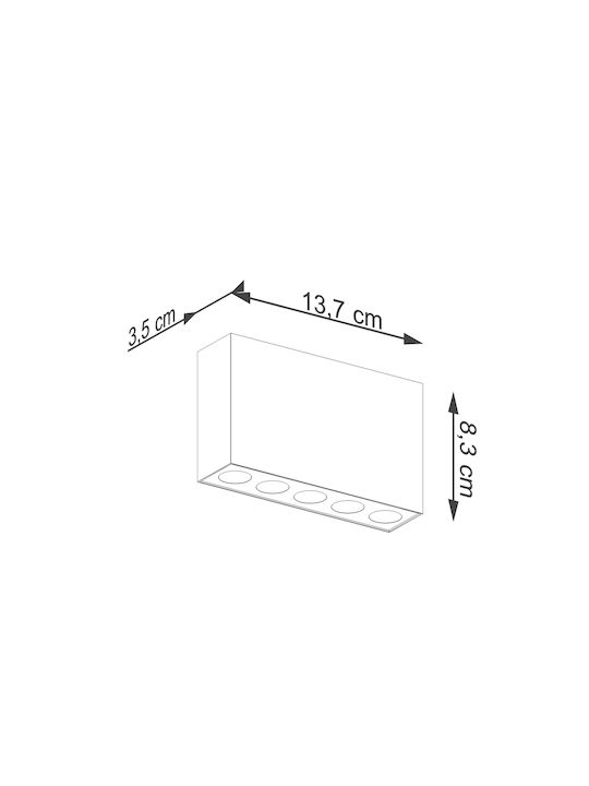 Sollux Monos LED Alb Natural Spot în Culoare Negru