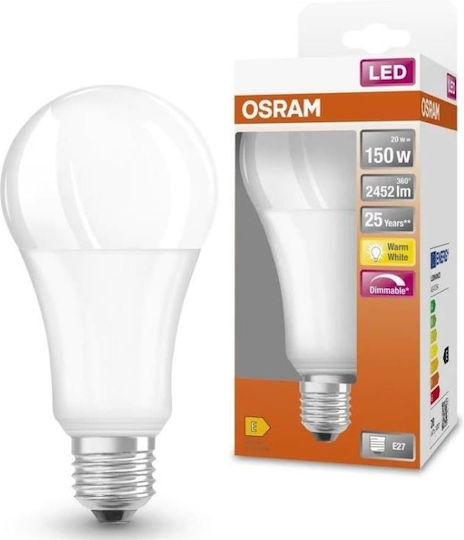 Osram LED Bulb 21W 120mm for Socket E27 and Shape A67 Warm White 2452lm