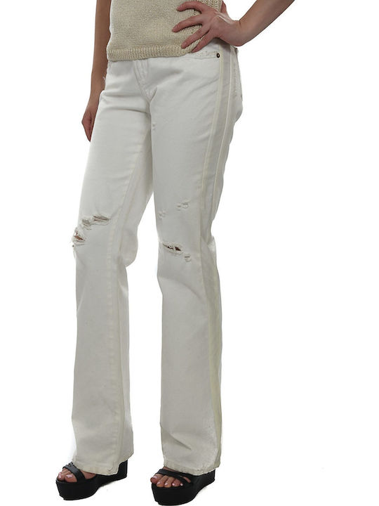 Dolce & Gabbana Women's Jeans Trousers with Rips White