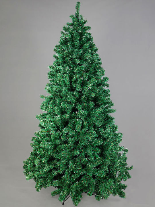 Pvc Christmas Green Tree with Metallic Base and Built in Branches H210pcs