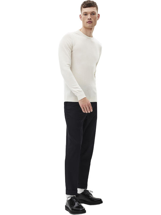 Celio Herren Langarm-Pullover Off White