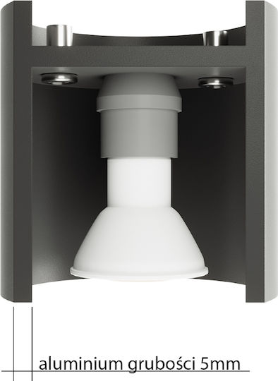 Sollux Orbis 2 Modern Lamp Wall Gray 26x14x14cm