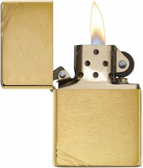 Zippo Vintage Αντιανεμικός Αναπτήρας Φλόγας σε Χρυσό χρώμα