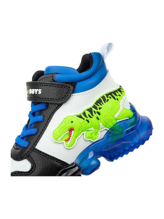T-Rex Încălțăminte sport Inalta pentru copii cu scai și lumini Multicolor