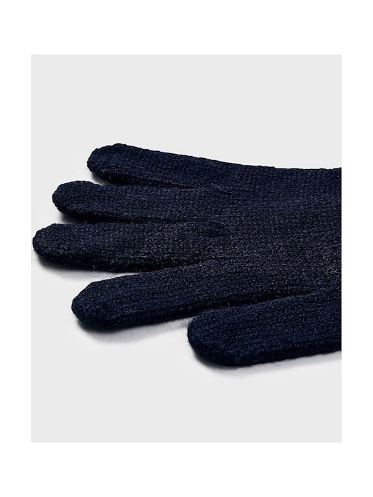 Mayoral Knitted Kids Gloves Navy Blue