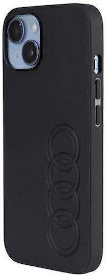 Audi Umschlag Rückseite Leder / Kunststoff Schwarz (iPhone 14)