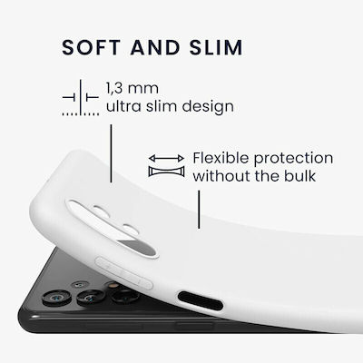 KWmobile Silicone Back Cover White Matte (Galaxy A13 4G)