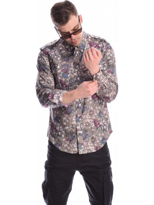 Long-sleeved Cotton Shirt Floral FLORAL / PRINT - ''''