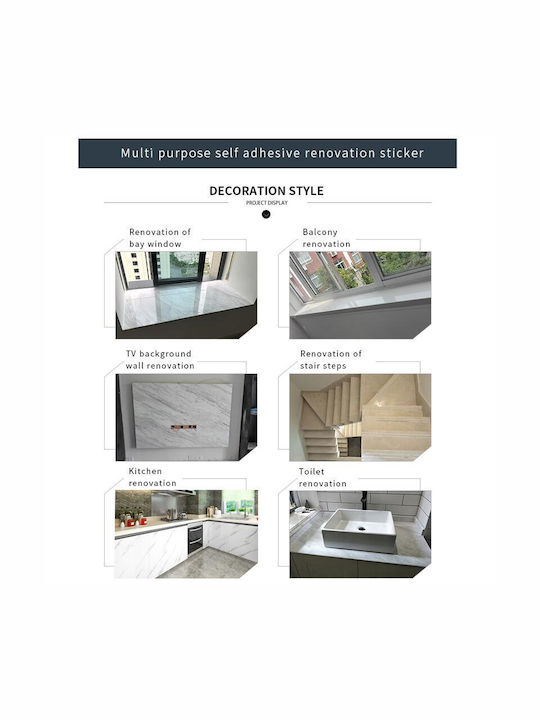 Self-adhesive Wall Mural White 60x300cm