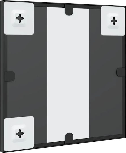 vidaXL Wall Mirror with Black Metallic Frame 30x30cm 1pcs