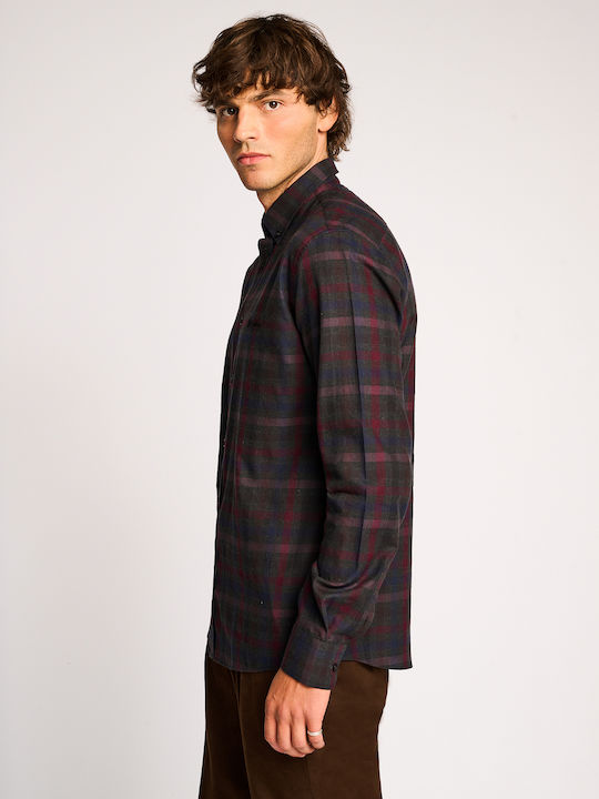 Staff Original Men's Shirt Long Sleeve Checked Plaid (Diamonds)