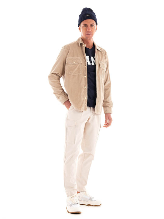 Marc O'Polo Herrenhemd Overshirt Langärmelig Cord Cream