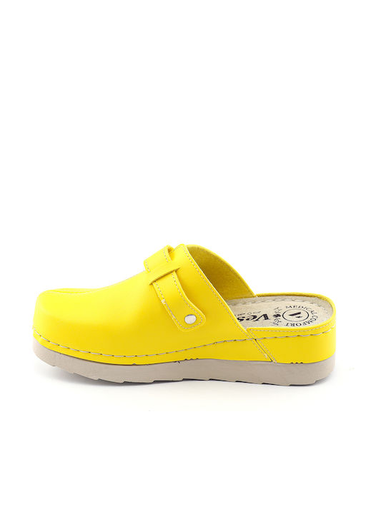 Vesna Damen Anatomisch Clogs Gelb