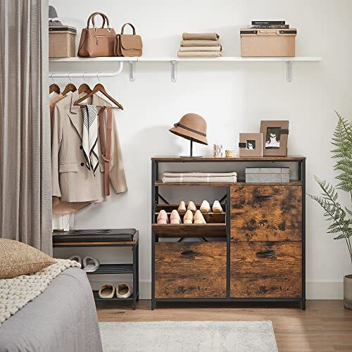 Holz Schuhschrank 98.3x30x95cm