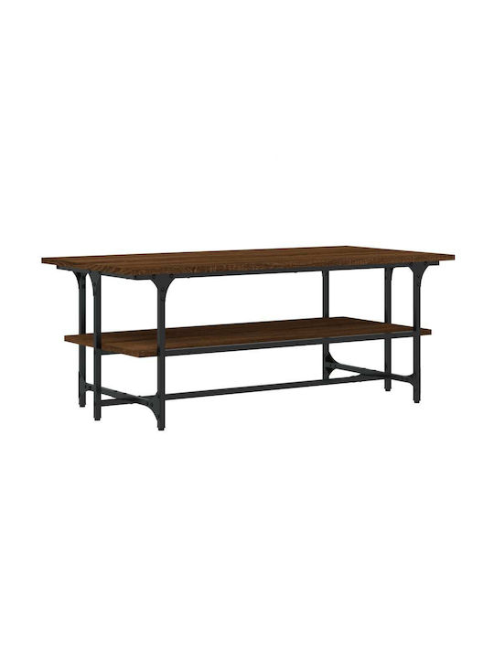 Rectangular Coffee Table Wooden Brown Oak L100xW50xH40cm.