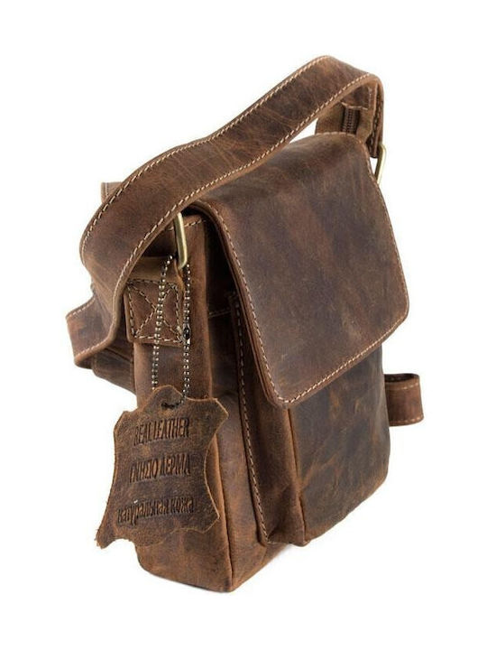 Leder Herren Schulter / Crossbody Braun Tasche