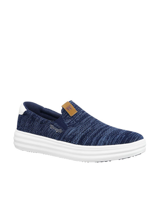 Wrangler Stoff Herren Slip-Ons Blau