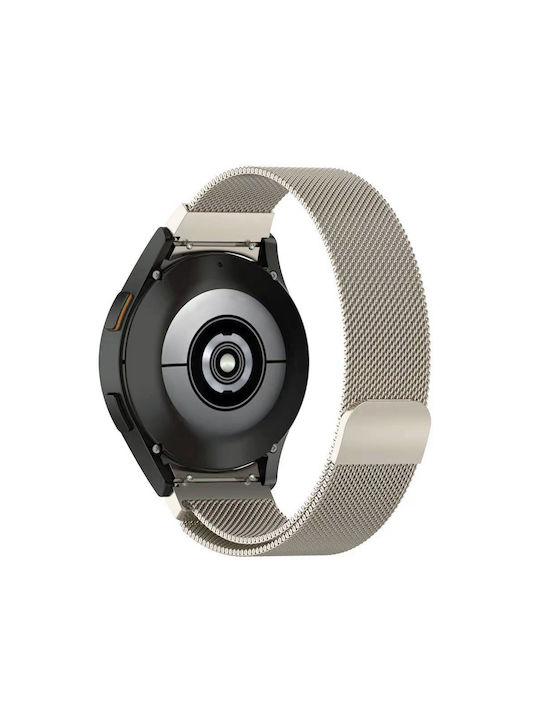 Tech-Protect Milaneseband ”2” Curea Oțel inoxidabil Starlight (Galaxy Watch4 / Watch5 / Watch5 Pro)